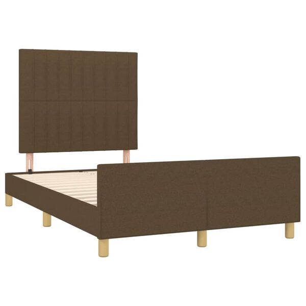 vidaXL Giroletto senza Materasso Marrone Scuro 80x200 cm in Tessuto
