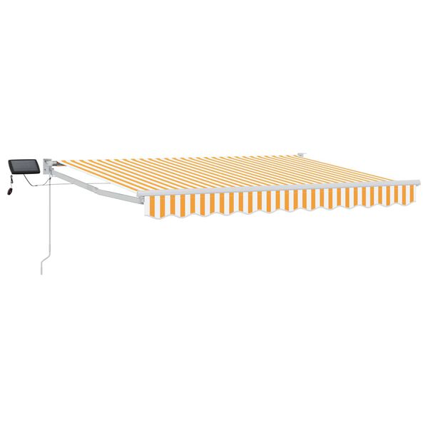vidaXL Tenda retrattile manuale con LED Giallo e Bianco 3,5 x 2 m