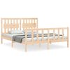 vidaXL Giroletto con Testiera King Size in Legno Massello
