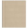 vidaXL Paravento da Balcone Beige 120x700 cm 100% Poliestere Oxford
