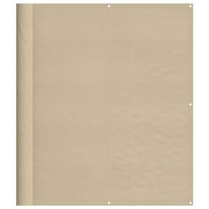 vidaXL Paravento da Balcone Beige 120x700 cm 100% Poliestere Oxford
