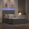 vidaXL Letto con contenitore e LED Talpa 140 x 200 cm Poliestere