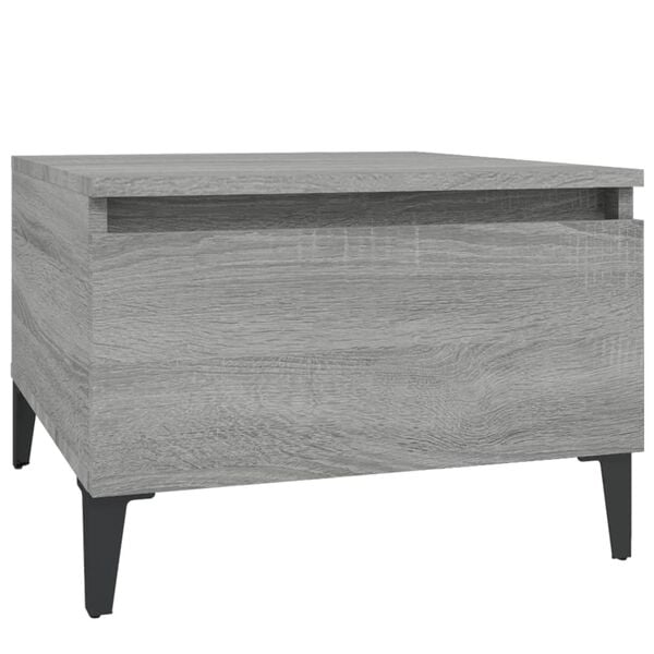 vidaXL Tavolino Grigio Sonoma 50x46x35 cm in Legno Multistrato