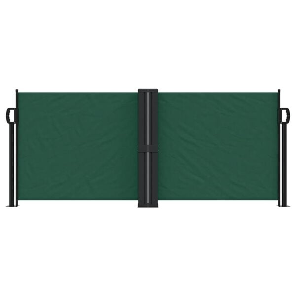 vidaXL Tenda da Sole Laterale Retrattile Verde Scuro 100x600 cm