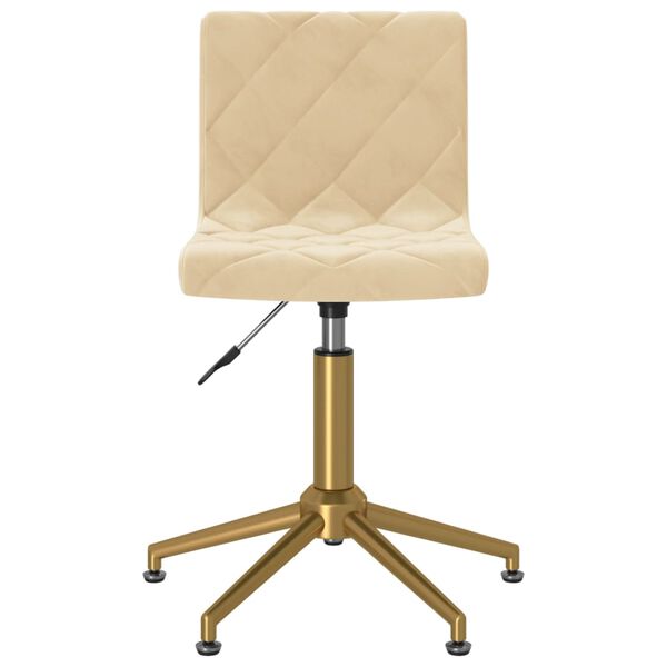 vidaXL Sedie da Pranzo Girevoli 4 pz Crema in Velluto