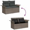 vidaXL Set Divano da Giardino 6 pcs Grigio Poly Rattan