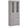 vidaXL Credenza Grigio Sonoma 69,5x34x180 cm in Legno Multistrato
