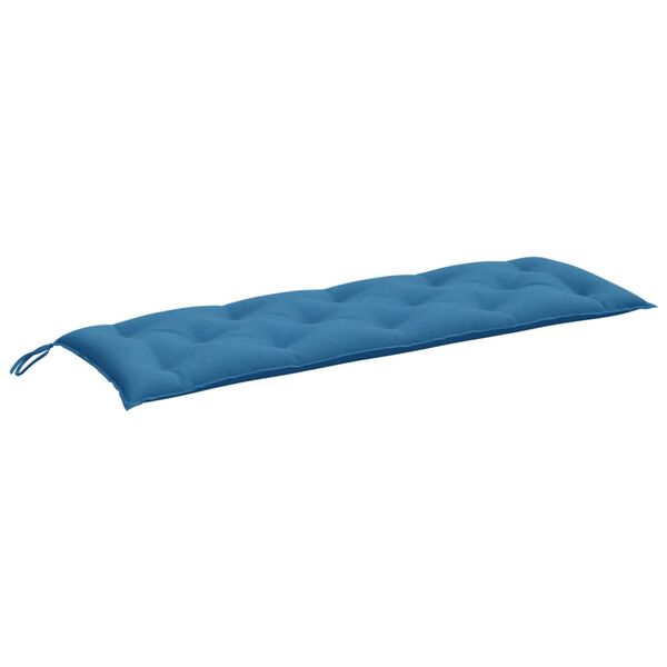 vidaXL Cuscino Panca da Giardino Blu Mélange 150x50x7 cm in Tessuto