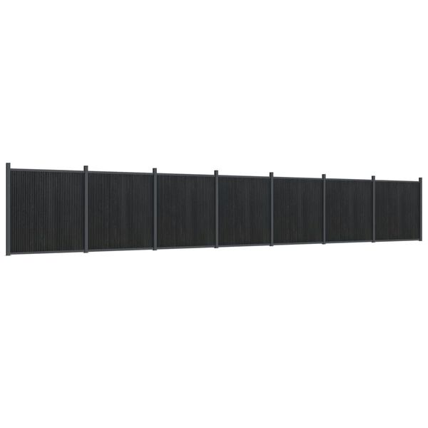 vidaXL Pannello di Recinzione Grigio 1218x186 cm in WPC