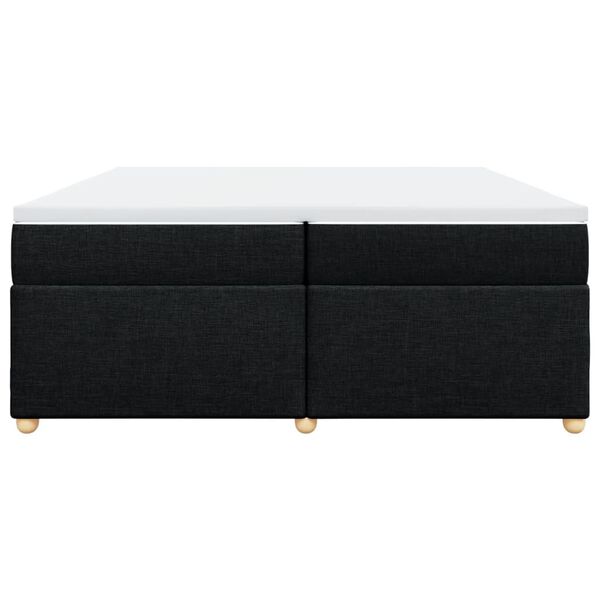 vidaXL Giroletto a Molle con Materasso Nero 200x200 cm in Tessuto