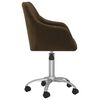 vidaXL Sedia da Ufficio Girevole Marrone Scuro in Tessuto