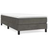 vidaXL Giroletto a Molle con Materasso Grigio Scuro 90x190 cm Velluto