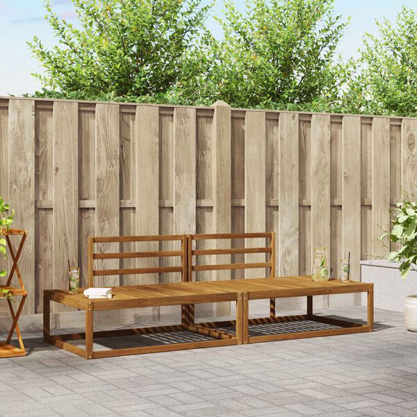 vidaXL Set di divani da esterno 2 Pezzo Naturale 230,5 x 83 x 73 cm