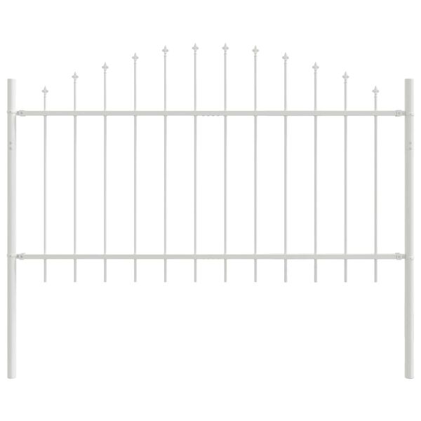 vidaXL Recinzione per Giardino 2 pcs Bianco 170 x 140 cm