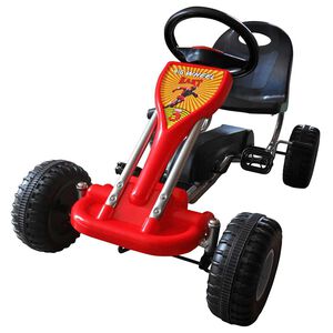 vidaXL Go Kart a Pedali Rosso