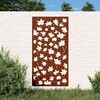 vidaXL Decorazione Muro Giardino 105x55 cm Foglia Acero Acciaio Corten