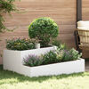 vidaXL Vaso da giardino Bianco 100 x 100 x 50 cm