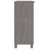 vidaXL Credenza HAMAR Grigio Chiaro 85x35x80 cm Legno Massello di Pino