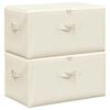 vidaXL Scatole Portaoggetti 2pz in Tessuto 43x34x23 cm Crema
