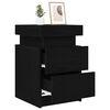 vidaXL Armadio da Notte con cassetto 2 pcs Rovere Nero 35 x 39 x 55 cm