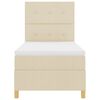 vidaXL Letto a Sorgente LED con materasso Crema 80 x 200 cm Tessuto