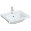 vidaXL Lavandino da Bagno Bianco 61x48x19,5cm Rettangolare in Ceramica