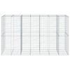 vidaXL Cesto Gabbione con Copertura 350x100x200 cm in Ferro Zincato