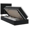 vidaXL Letto con contenitore e materasso Nero 100 x 200 cm Velluto