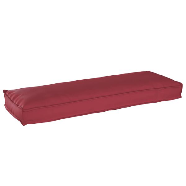 vidaXL Cuscino per panca pallet Rosso Vino 120 x 40 x 8 cm
