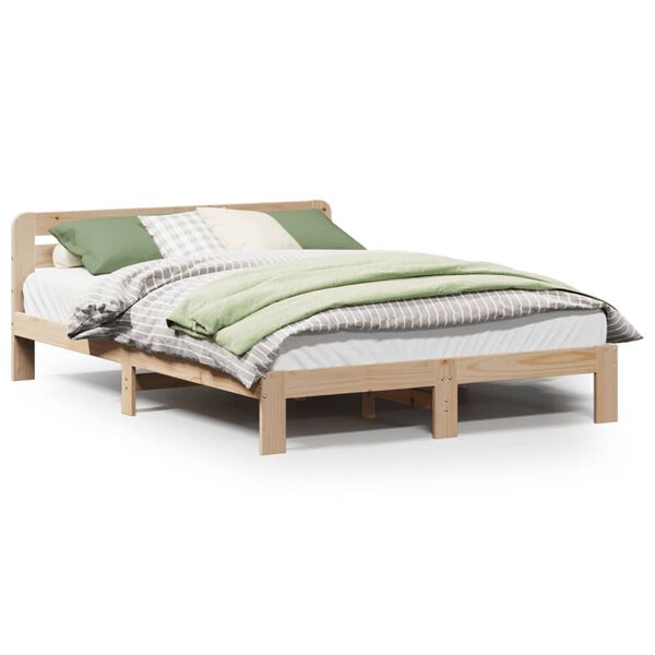 vidaXL Letto senza Materasso 120x190 cm in Legno Massello di Pino