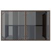vidaXL Tavolo Giardino Piano in Vetro Marrone 110x68x70 cm Polyrattan