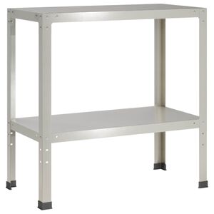 vidaXL Tavolo da rinvaso 100 x 40 x 80 cm Acciaio Inox Argento