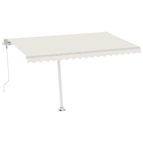 vidaXL Tenda da Sole Automatica Autoportante 400x300 cm Crema