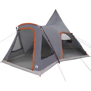vidaXL Tenda Teepee con tetto Grigio e arancione 545 x 450 x 295 cm