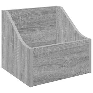 vidaXL Scatola per dischi LP Sonoma grigio 37 x 33 x 32 cm