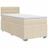 vidaXL Letto box spring con materasso Crema 100 x 200 cm Tessuto