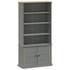 vidaXL Libreria VIGO 85x35x170 cm in Legno Massello di Pino Grigio