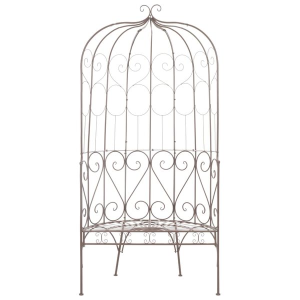 vidaXL Panchina da Giardino 95 cm in Ferro Marrone Anticato