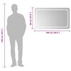 vidaXL Specchio da Bagno con Luci LED 100x60 cm