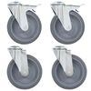 vidaXL Ruote Girevoli con Foro per Bulloni 4 pz 125 mm