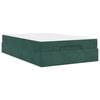 vidaXL Struttura letto con materasso con materasso 2 pcs Verde Velluto