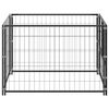 vidaXL Gabbia per Cani Nera 100x100x70 cm in Acciaio