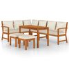 vidaXL Set da Pranzo Giardino 7pz con Cuscini Legno Massello di Acacia