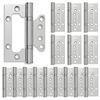 vidaXL Cerniera 16 pz 100 x 75 x 13 mm Argento Acciaio