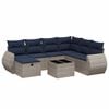 vidaXL Set Divani da Giardino 8 pz con Cuscini Grigio in Polyrattan