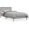 vidaXL Giroletto Grigio Sonoma 90x200 cm Legno Multistrato e Metallo