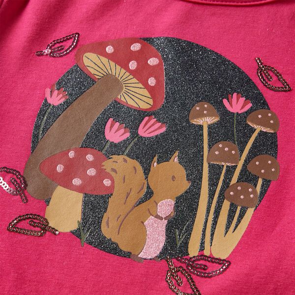 Maglietta da Bambina a Maniche Lunghe Fucsia 116