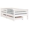 vidaXL Giroletto Bambini con Cassetti Bianco 70x140cm Massello di Pino
