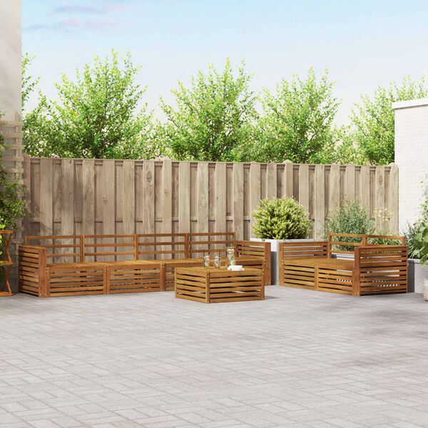 vidaXL Set di divani da esterno 7 pcs Naturale