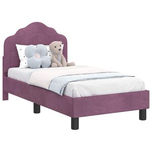 vidaXL Struttura letto per bambini con testata Viola 70 x 140 cm